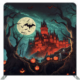 Horror Castle Bat Halloween Double Sided Backdrop - Layoris